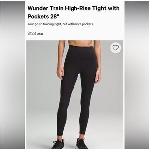 Lululemon Wunder Train leggings with pockets